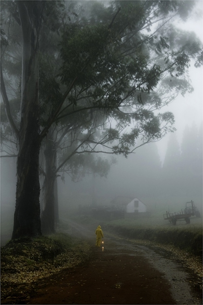 "Worker in the Mist" by Sandra Van Heerden